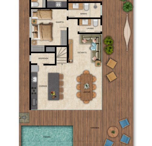 Villa Aroeira_PLANTA BAIXA TÉRREO